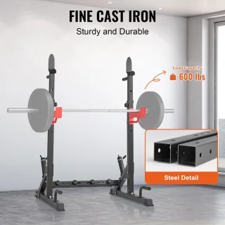 RM Store® Squat Rek Verstelbaar Zwart