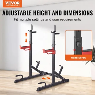 RM Store® Squat Rek Verstelbaar Zwart