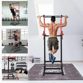 Rustive Hometrainer Pull Up & Dip Station