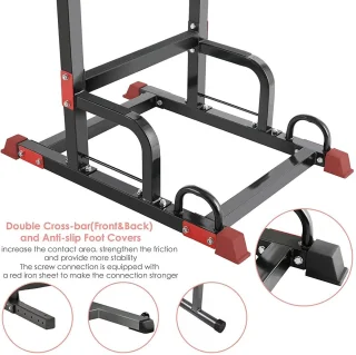 Rustive Hometrainer Pull Up & Dip Station