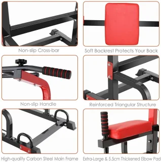 Rustive Hometrainer Pull Up & Dip Station