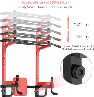Rustive Hometrainer Pull Up & Dip Station
