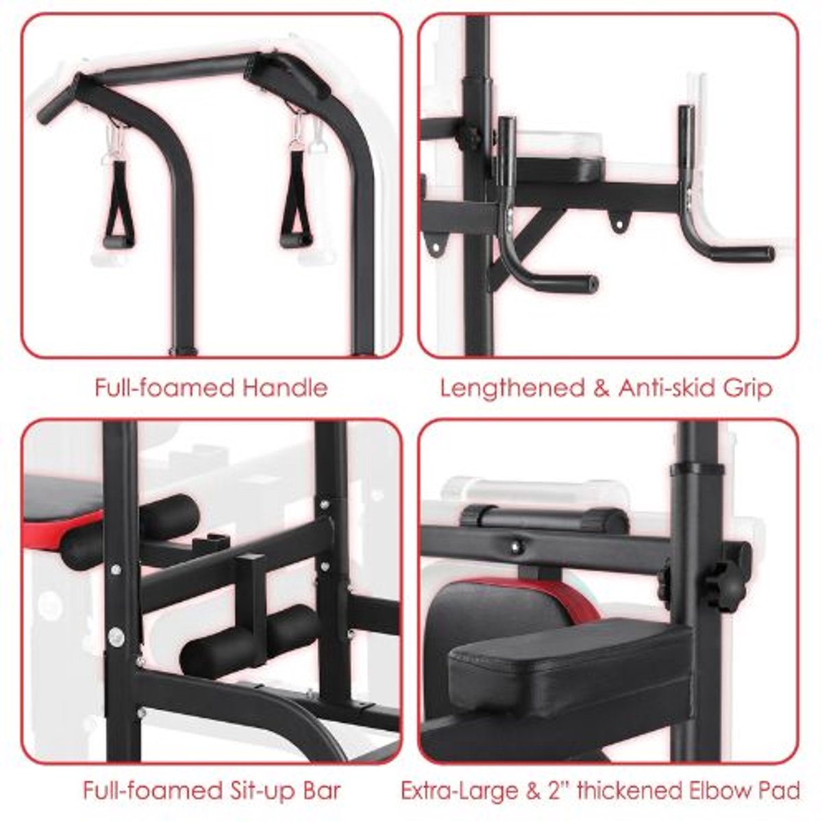 Wat vinden we goed aan de Serolux 3-in-1 Power Tower Pro Pull Up Bar & Halterbank Zwart