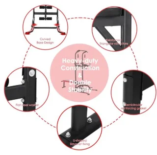 Serolux 3-in-1 Power Tower Pro Pull Up Bar & Halterbank Zwart