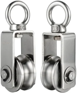 SnelShoppen 2-delige pulley stalen kabel rvs 304