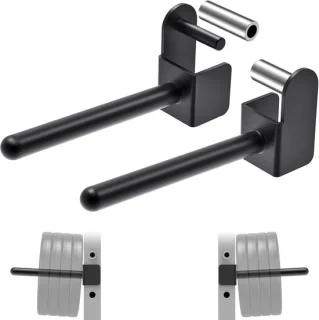 SnelShoppen gewichtplatenhouder voor 2x2 en 3x3 power rack en 1 inch platen, set van 2