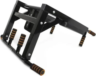 SOUTHWALL Fitness Station 2-in-1 Pull Up & Dip Bar Zwart/Rood