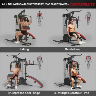 SPORTNOW Gymstation 225 x 175 x 200 cm Zwart