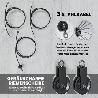 SPORTNOW Kabelkatrolsysteem Zwart