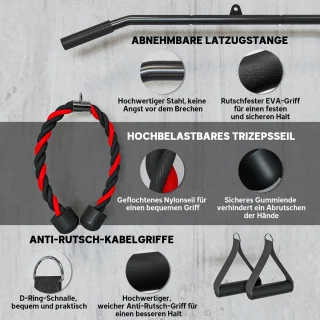 SPORTNOW Kabelkatrolsysteem Zwart