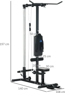 SPORTNOW Power Tower Staal Zwart