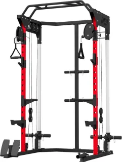 Sporton krachtstation met power rack en dubbel kabelzugsysteem