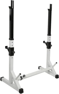 Squat rack halterrek bankdrukrek, verstelbaar, max 200 kg, zwart