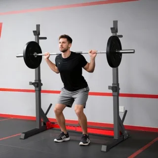 Squat rack halterstandaard in hoogte verstelbaar