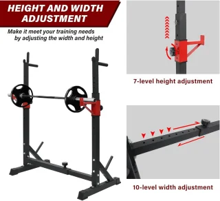 Squat Rack met Halterrek en Dipstation