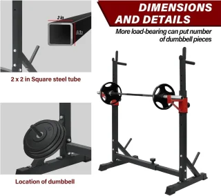 Squat Rack met Halterrek en Dipstation