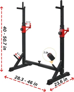 Squat Rack met Halterrek en Dipstation