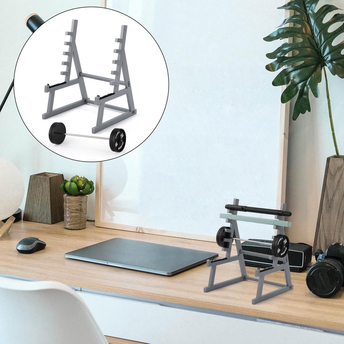 Wat vinden we goed aan de Squat Rack Pen Holder Mini Barbell Rack Gym Decor