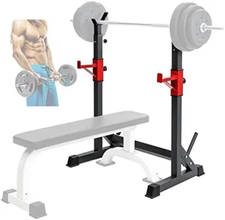 Squat Rack Verstelbaar - Barbell Standaard - Kracht Training - Stabiel Tripod Design - 250 kg Max - Zwart