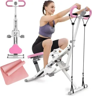 Squat roeimachine roze