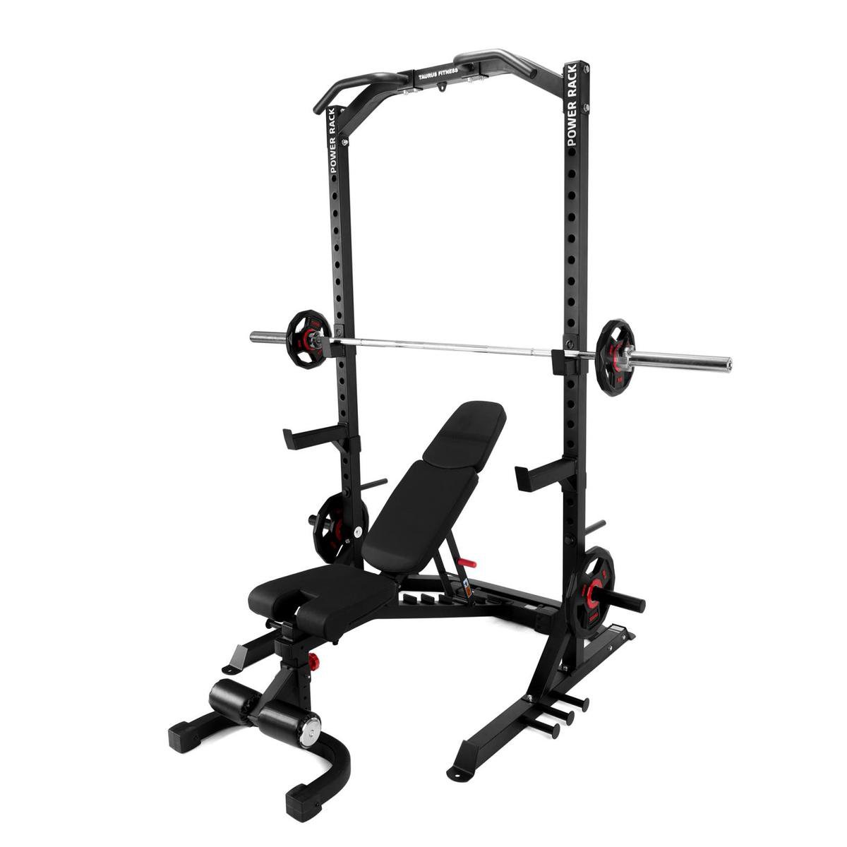 Wat vinden we goed aan de Taurus Squat Rack met Halterbank B990 F.I.D.