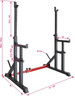 tectake Squat Rack Verstelbaar Langhalterrek