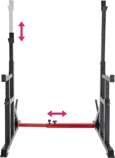 tectake Squat Rack Verstelbaar Langhalterrek