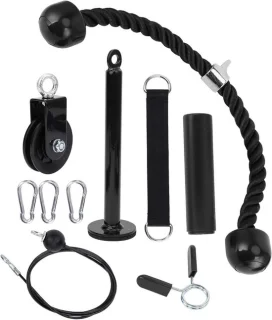 Thuisgym set katrolsysteem 2,2 kg zwart