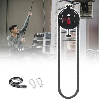 Thuisgym touwtrainer kabel katrolsysteem rood