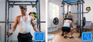 THUNDER Krachtstation SLIDE Smith Machine & Kabelsysteem