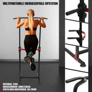 Thuys Power Tower Pull Up Bar 116cm Zwart