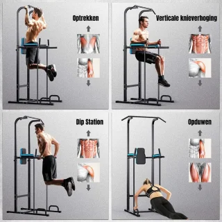 Thuys Power Tower Pull-Up Station Zwart