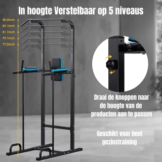 Thuys Power Tower Pull-Up Station Zwart