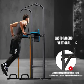 Thuys Power Tower Pull-Up Station Zwart