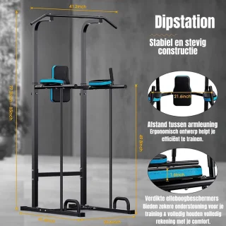 Thuys Power Tower Pull-Up Station Zwart