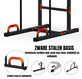 Thuys Power Tower Pull-Up Station Zwart