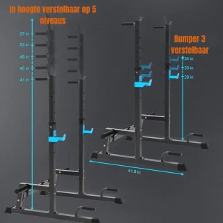 Thuys Squat Rack Half Rack Zwart