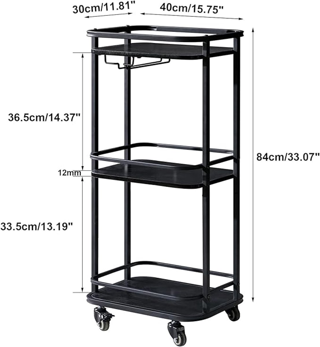 Wat vinden we goed aan de TMJ319B 3-Tier Servierwagen mit Rädern