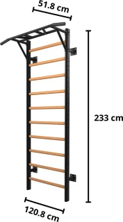 Toorx Professional LDX-3000 Wallbar Beukenhout Wandrek