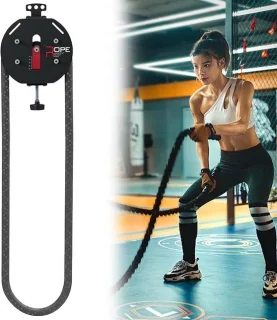 Touwtrainer machine - fitnesssysteem - zwart