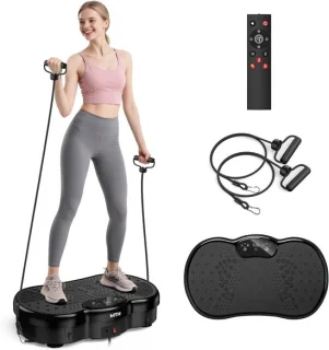 Trillingsplaat fitnessmachine zwart