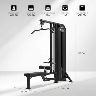 Tunturi Platinum Dual Lat Pulldown & Low Row Krachtstation V-Series