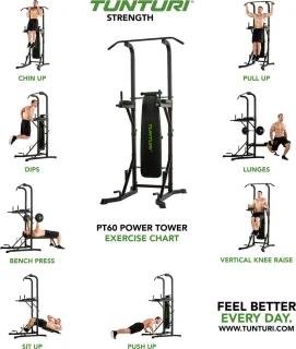 Tunturi PT60 Power Tower multifunctioneel fitnessstation