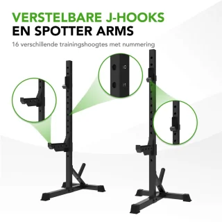 Tunturi SS60 Squat Standaard (Haltersteunen)