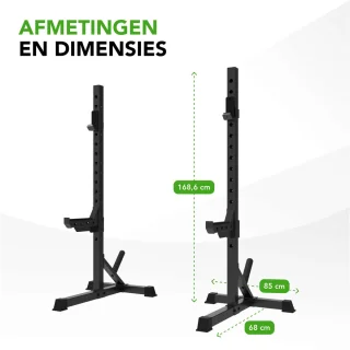 Tunturi SS60 Squat Standaard (Haltersteunen)