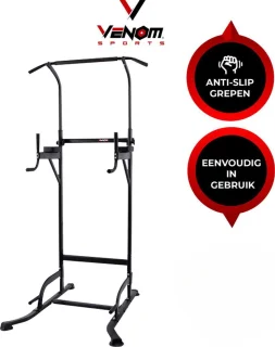 Venom Sports Krachtstation Power Tower Zwart 105x86x223cm