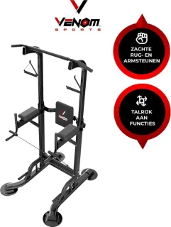 Venom Sports Krachtstation Power Tower Zwart