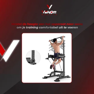 Venom Sports Krachtstation Power Tower Zwart