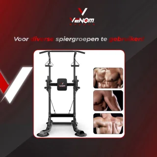 Venom Sports Krachtstation Power Tower Zwart