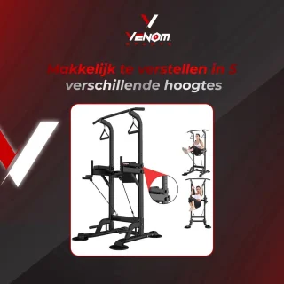 Venom Sports Krachtstation Power Tower Zwart